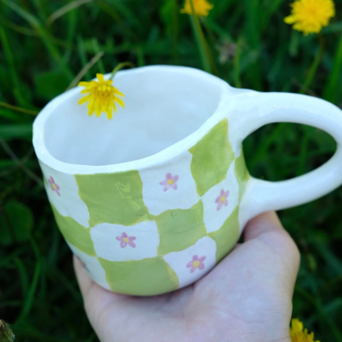 Chess flowers mug